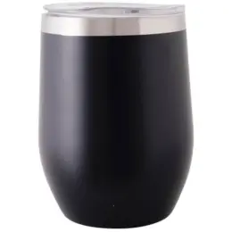 300ml Coffee & Wine Tumbler Black Side